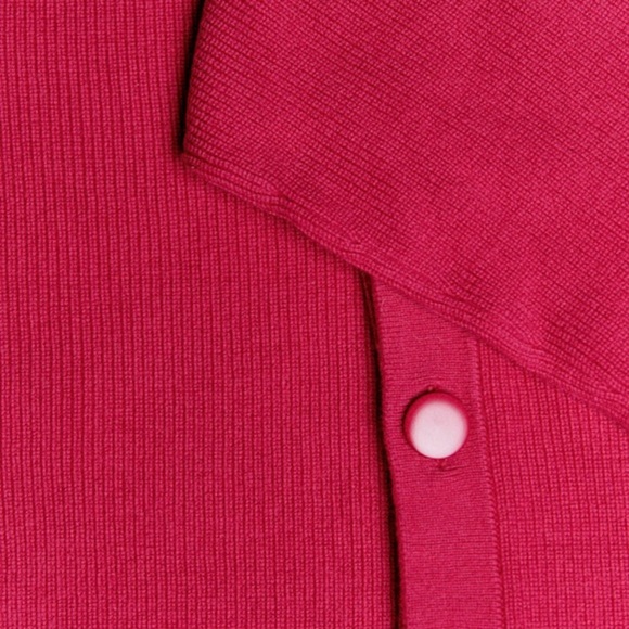Sézane Clément Merino Wool Cotton Sweater Sz Small Fuchsia Pink French Chic New - Picture 5 of 15